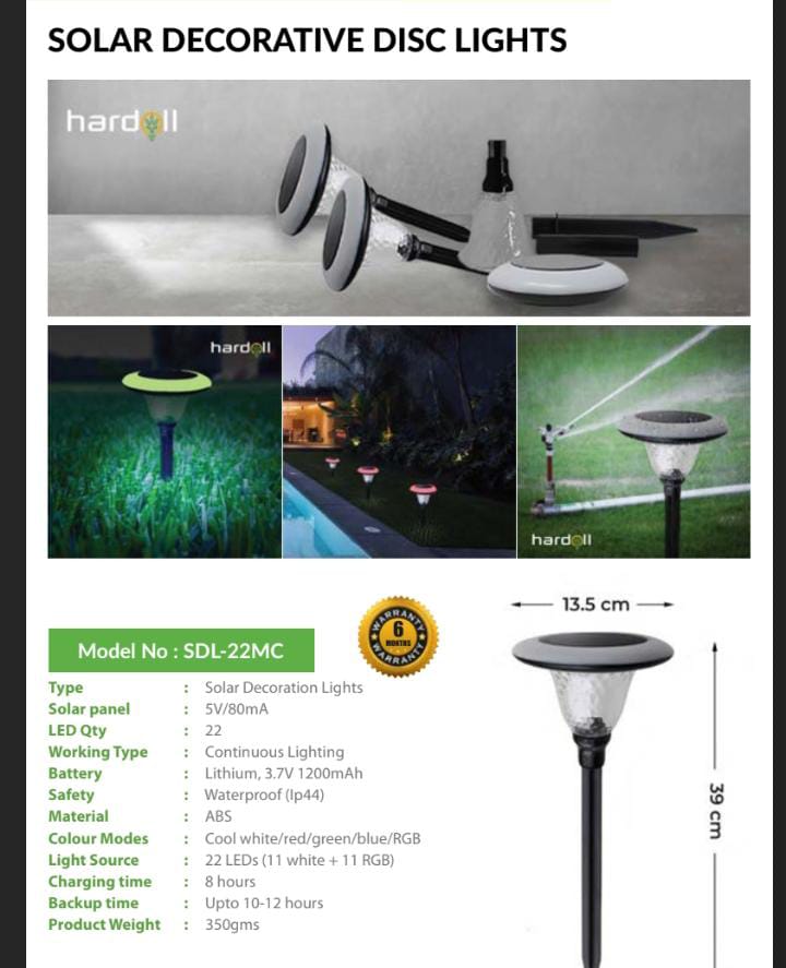 SOLAR DECORATIVE DISC LIGHTS 