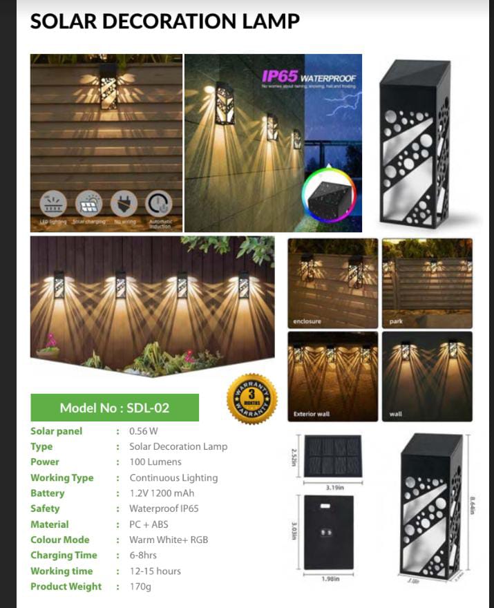 SOLAR DECORATION LAMP 