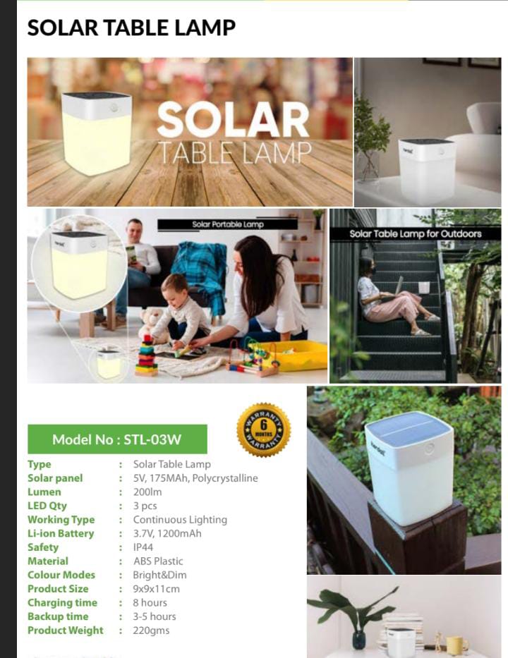 SOLAR TABLE LAMP 